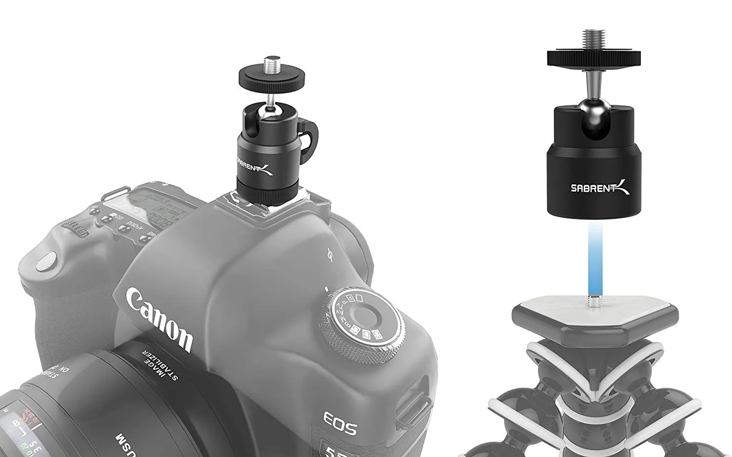 Flexible with Ball Head Bundle for standard Tripod mount gray