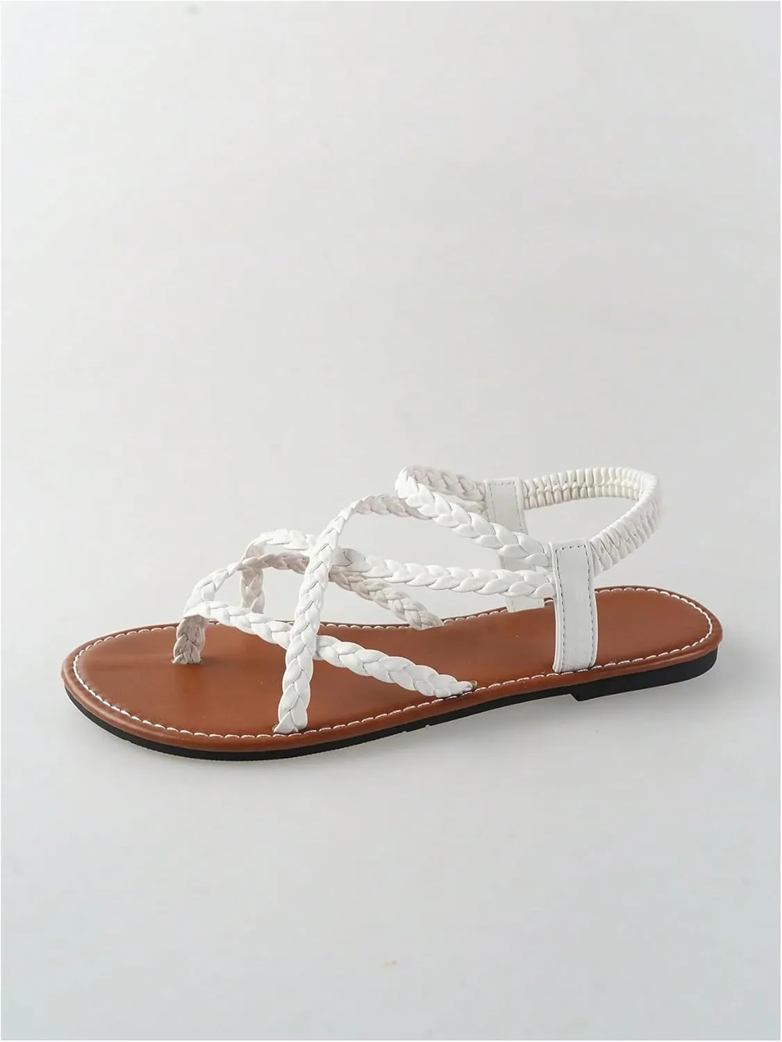 Floerns Women's Strappy Braided Sandals Open Toe Bohemian Beach Flat Sandals