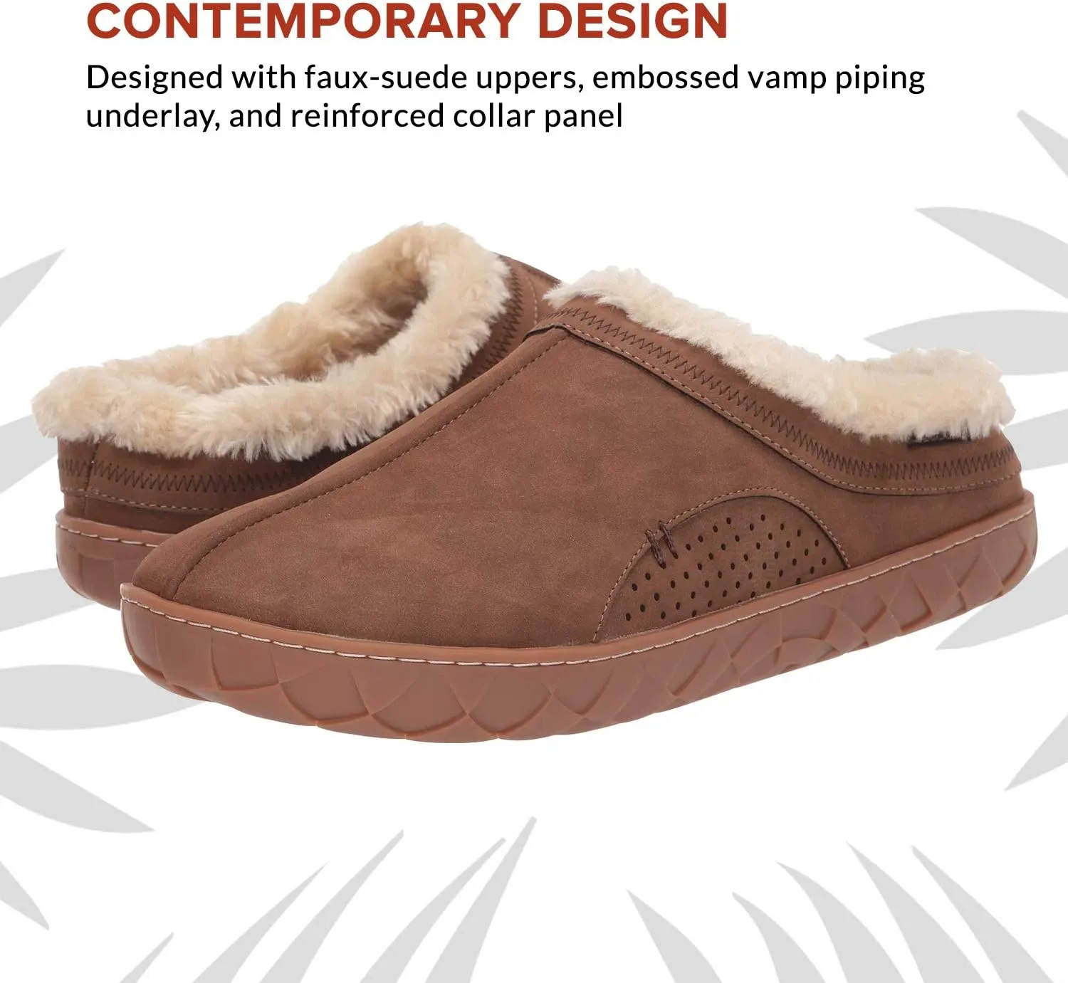 FLOJOS Men's Que Sherpa Lined Slipper