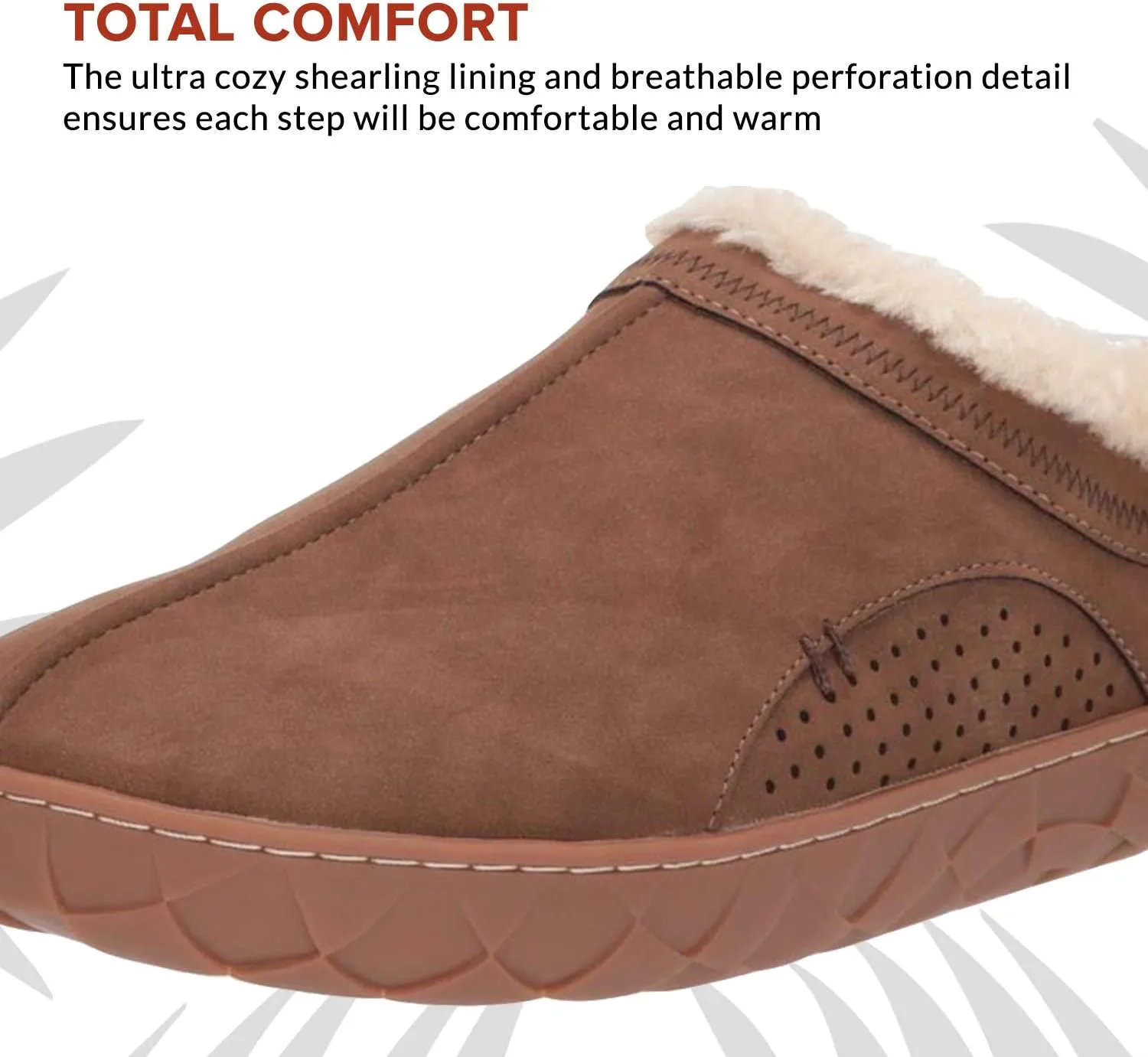 FLOJOS Men's Que Sherpa Lined Slipper