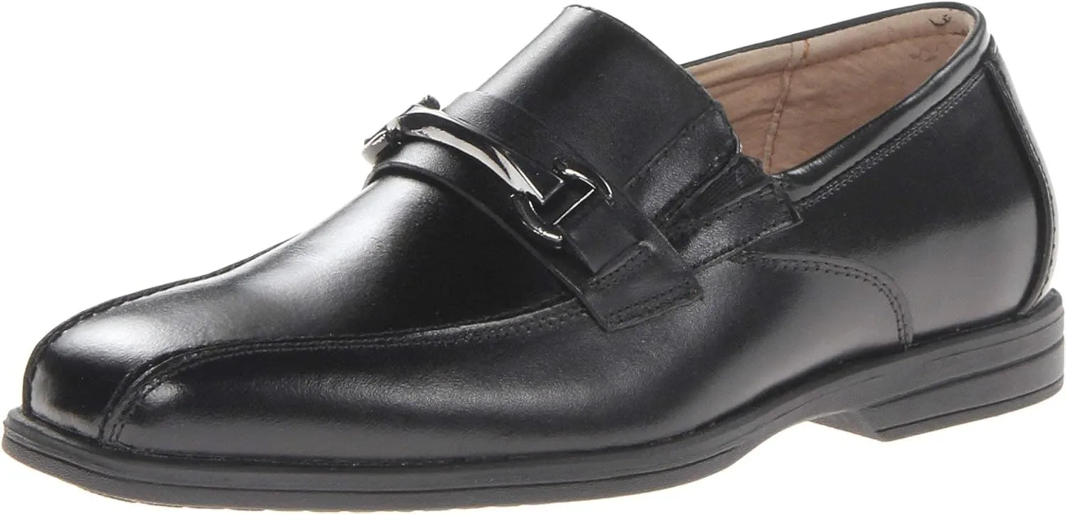 Florsheim Reveal Bit Jr Boys' Toddler-Youth Slip On, 5 M US Big Kid, Black
