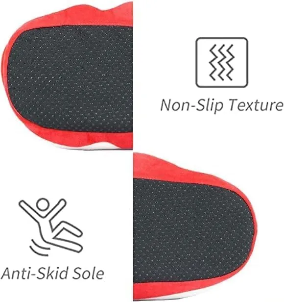 Fluffy Slippers for Men & Women - Plush Comfy Kicks, Winter Warm Fleece Lined Home Shoes with Anti-skid Rubber Sole