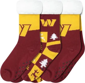 FOCO Women's NFL Team Logo Fan Footy 3-Pack Slipper Socks