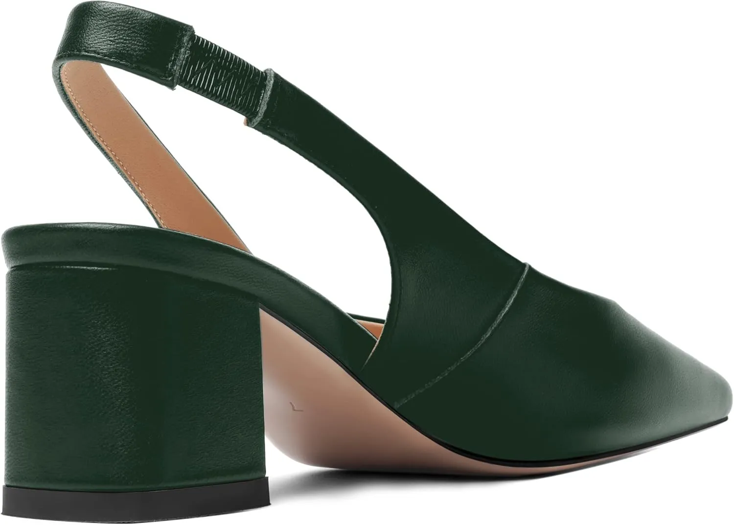 FOGEENA Womens Matte Square Toe Sexy Bridal Slip On Solid Chunky Leather Low Heel Pumps Shoes 2 Inch