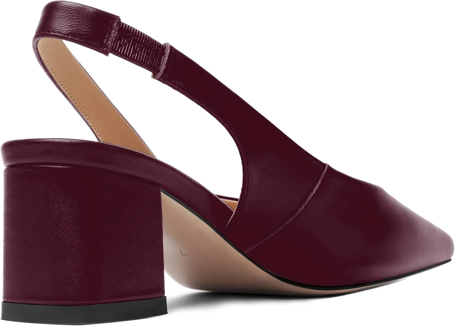 FOGEENA Womens Matte Square Toe Sexy Bridal Slip On Solid Chunky Leather Low Heel Pumps Shoes 2 Inch