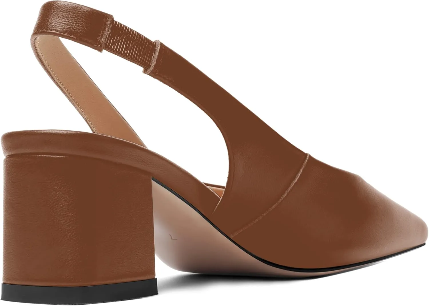 FOGEENA Womens Matte Square Toe Sexy Bridal Slip On Solid Chunky Leather Low Heel Pumps Shoes 2 Inch
