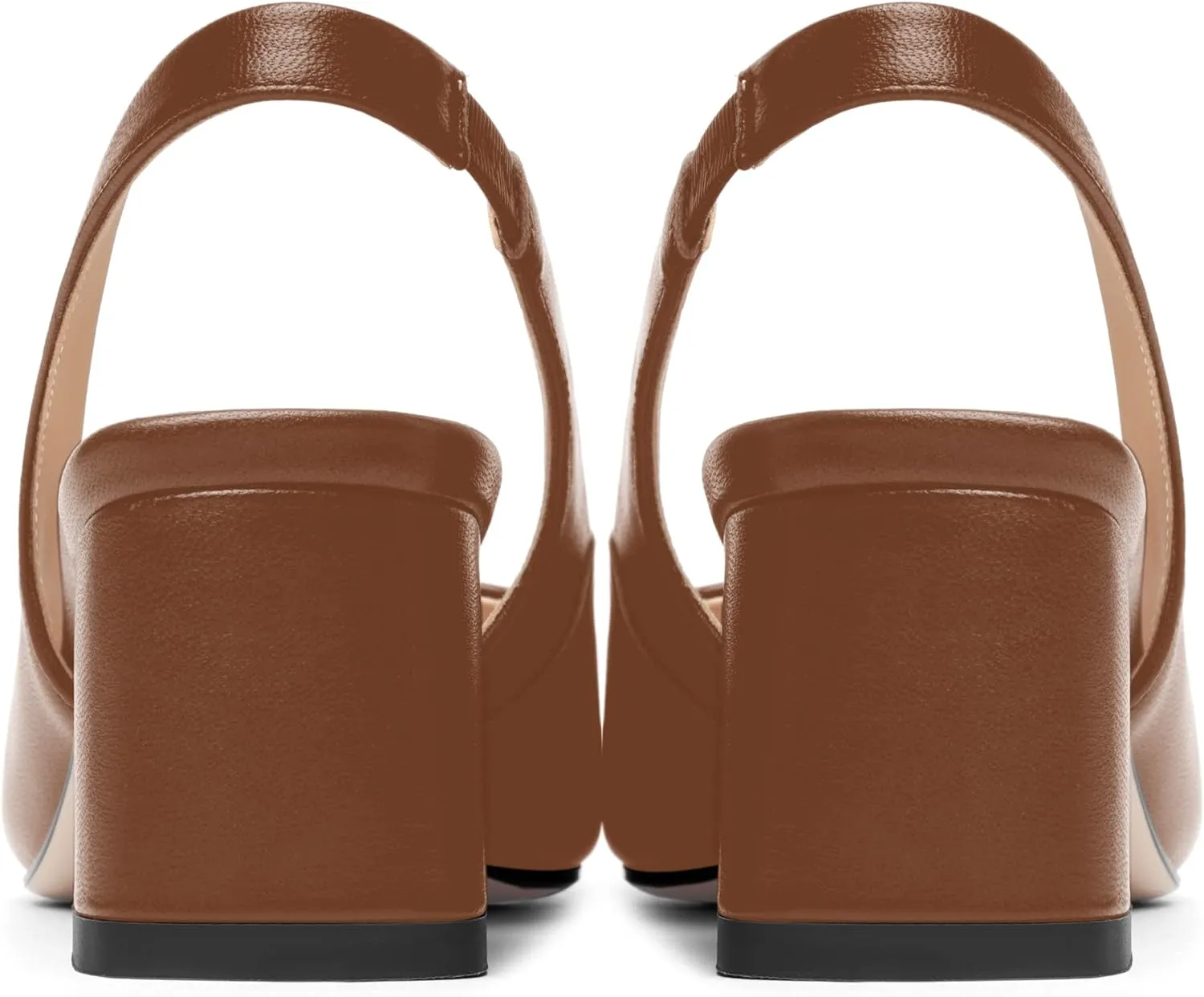 FOGEENA Womens Matte Square Toe Sexy Bridal Slip On Solid Chunky Leather Low Heel Pumps Shoes 2 Inch