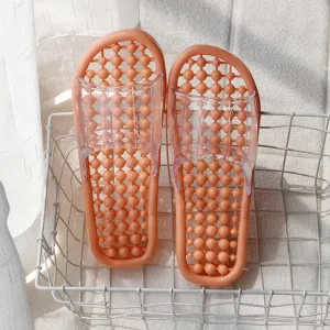 Foot Massage Relax Shoes,Summer Bathroom Slippers, Non-Slip Massage Slippers,Orange,40-42,Reflexology Acupressure Foot Massager