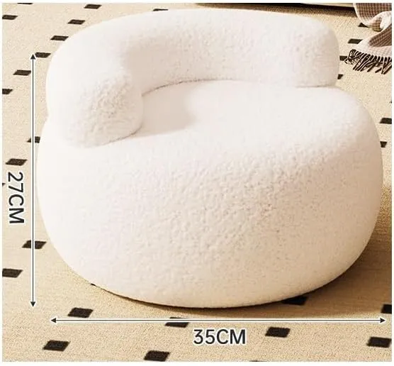 Foot Stool Sofa Stool Household Small Stool Backrest Chair Round Stool Lambskin Soft Bag Low Stool Small Stool Shoe Stool Ottoman(B)