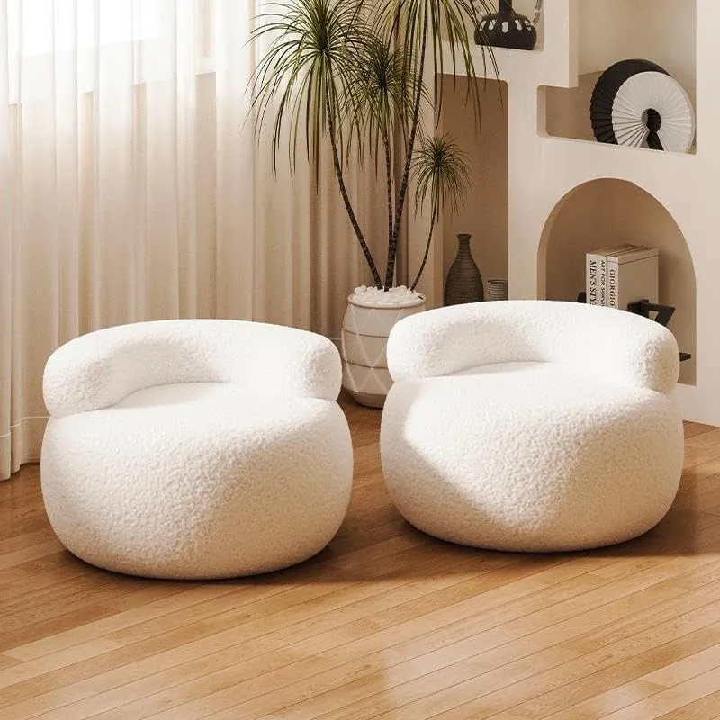 Foot Stool Sofa Stool Household Small Stool Backrest Chair Round Stool Lambskin Soft Bag Low Stool Small Stool Shoe Stool Ottoman(B)