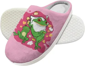 Forchrinse Red Ladybug Strawberry Little Girls Clog Slippers,Kids Fuzzy Cozy Warm Slippers,Slip On Bedroom Slipper Ladybug House Shoes