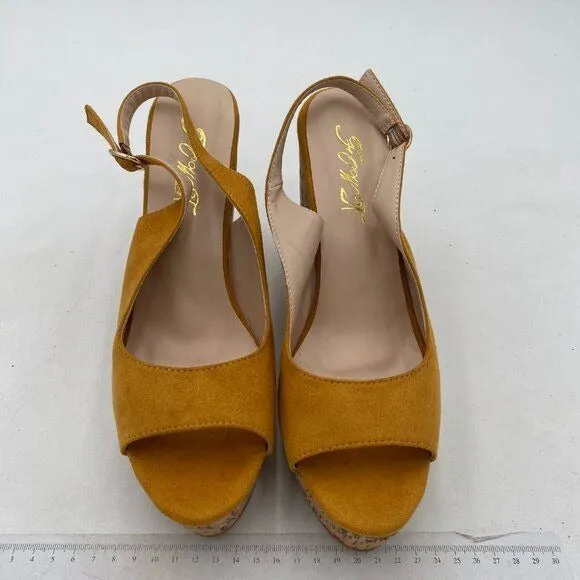 FOWT Women Peep Toe Slingback Platform Wedge Sandals High Heel Buckle Open Toe
