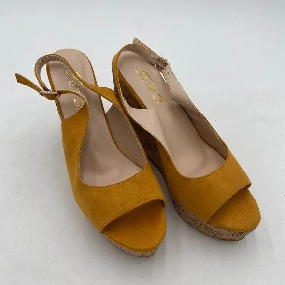 FOWT Women Peep Toe Slingback Platform Wedge Sandals High Heel Buckle Open Toe