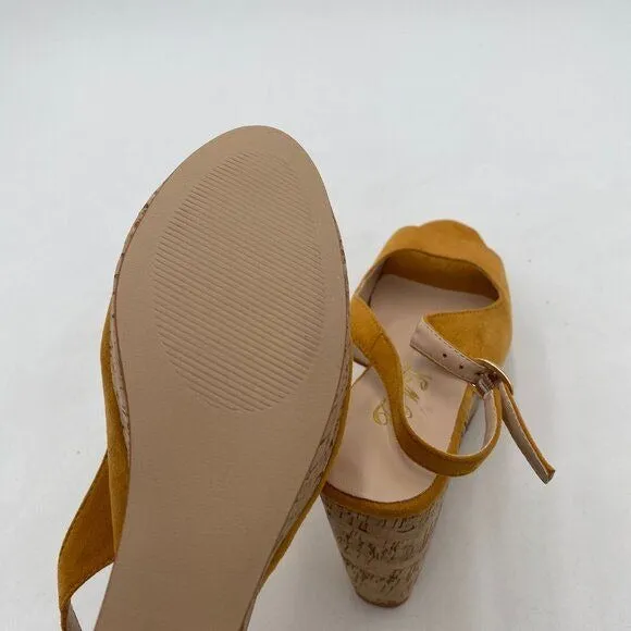 FOWT Women Peep Toe Slingback Platform Wedge Sandals High Heel Buckle Open Toe