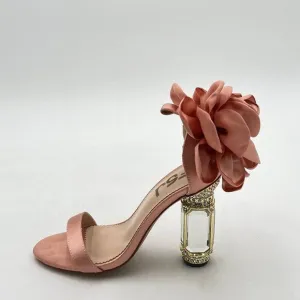 FSJ Nude Women Open Toe Stylish Sandal Ankle Strap Chunky Block High Thick Heels