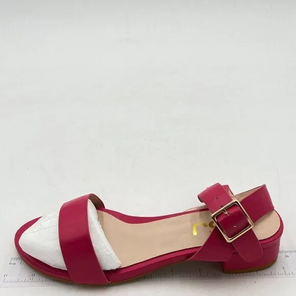 FSJ Women Casual Open Toe Block Low Heel Ankle Strap Sandals Comfort Summer Shoe