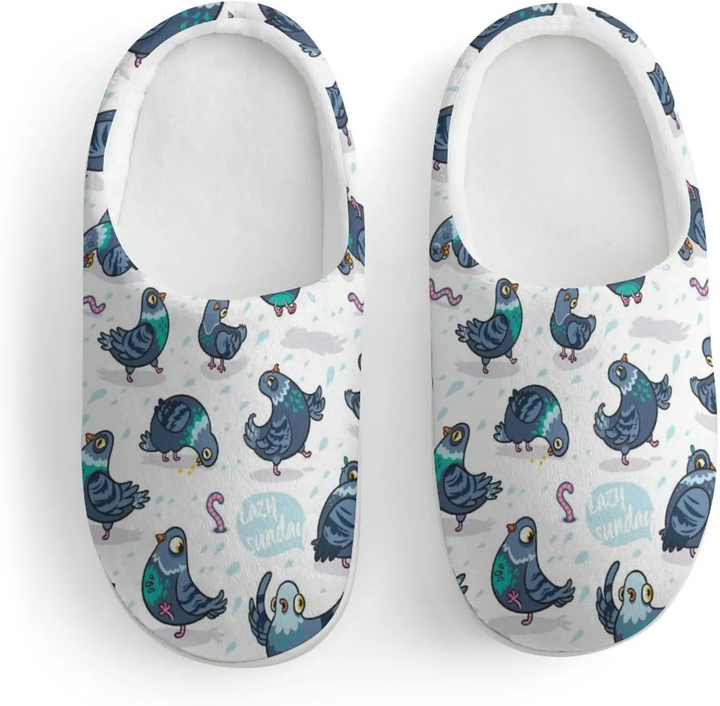 Funny Pigeons Cute Slippers For Girls Boys Anti Slip House Slipper Warm Shoes For Indoor Outdoor