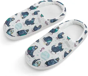 Funny Pigeons Cute Slippers For Girls Boys Anti Slip House Slipper Warm Shoes For Indoor Outdoor