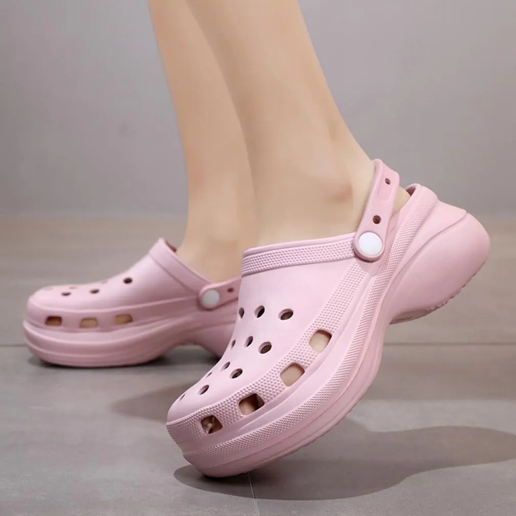 Garden Clogs for Women's Platform Clogs Breathable Quick Drying Water Shoes Cloud Slides Casual Pillows Sandals Clog Shoes Slip On Comfortable Slippers