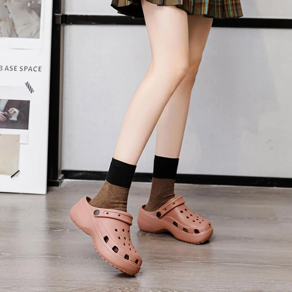Garden Clogs for Women's Platform Clogs Breathable Quick Drying Water Shoes Cloud Slides Casual Pillows Sandals Clog Shoes Slip On Comfortable Slippers
