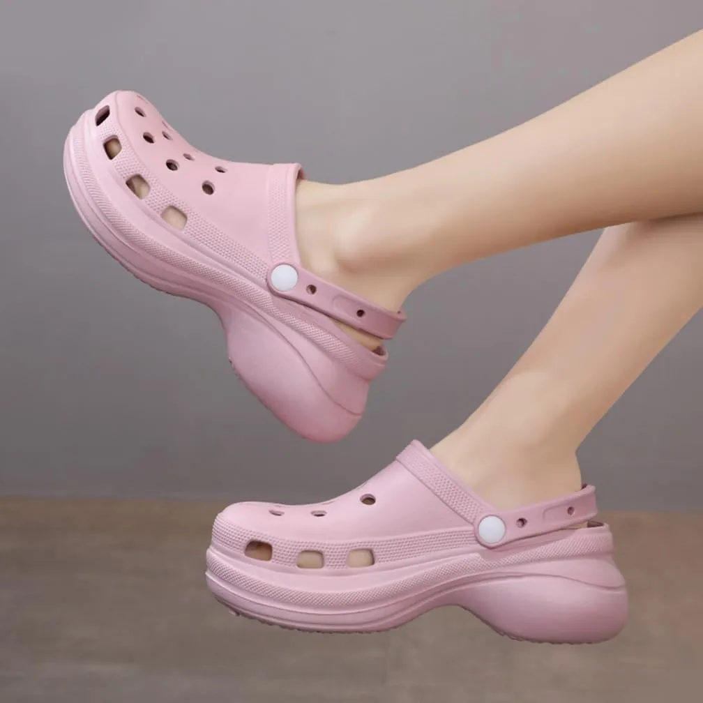 Garden Clogs for Women's Platform Clogs Breathable Quick Drying Water Shoes Cloud Slides Casual Pillows Sandals Clog Shoes Slip On Comfortable Slippers