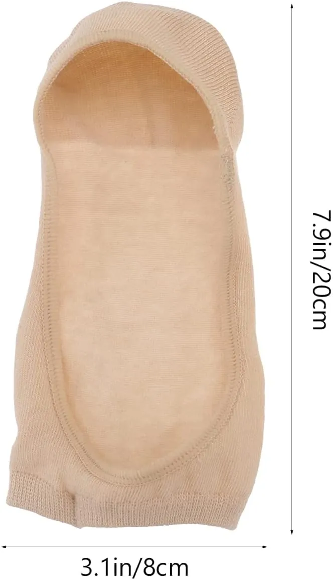generic 1 Pair Women No Show Peep Toe Sock Toeless Cotton Non Slip Shoe Liner Open Toe Socks Yoga Sock