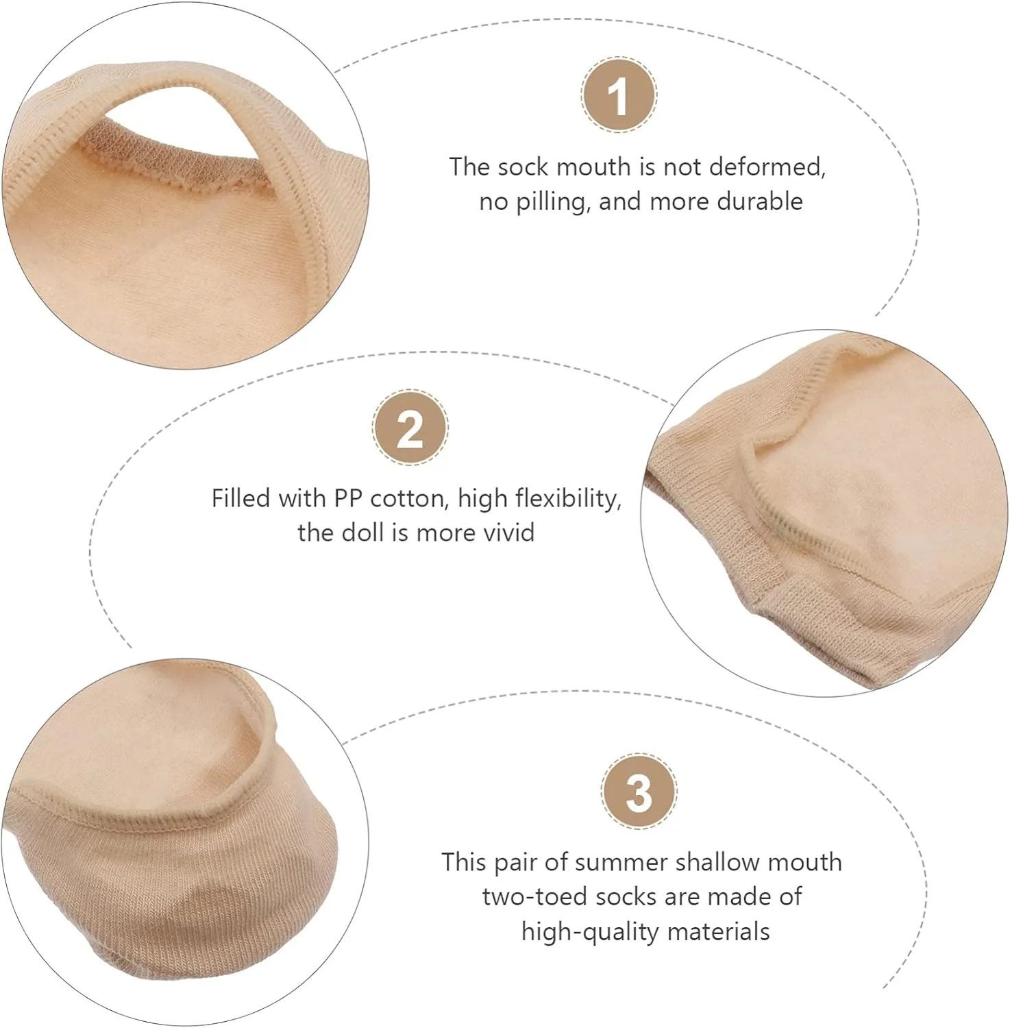 generic 1 Pair Women No Show Peep Toe Sock Toeless Cotton Non Slip Shoe Liner Open Toe Socks Yoga Sock