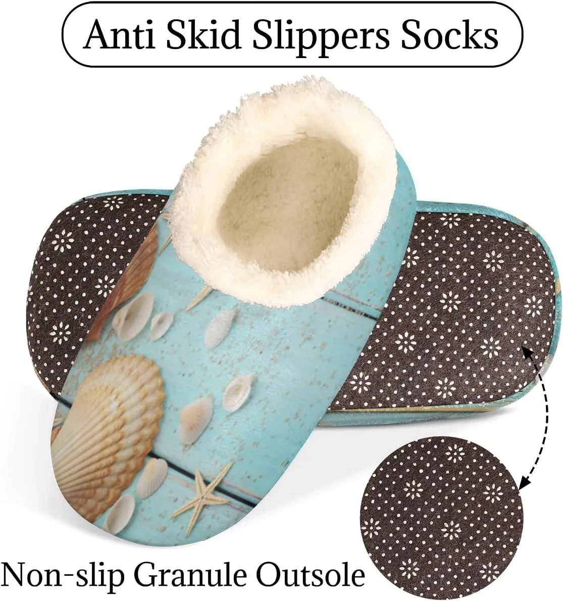 Geometric Cactus Floral Slippers for Women， Soft Cozy Warm Fuzzy Memory Foam House Slippers， Non Slip Closed Back Winter Comfy Plush Ladies House Shoes for Indoor Bedroom