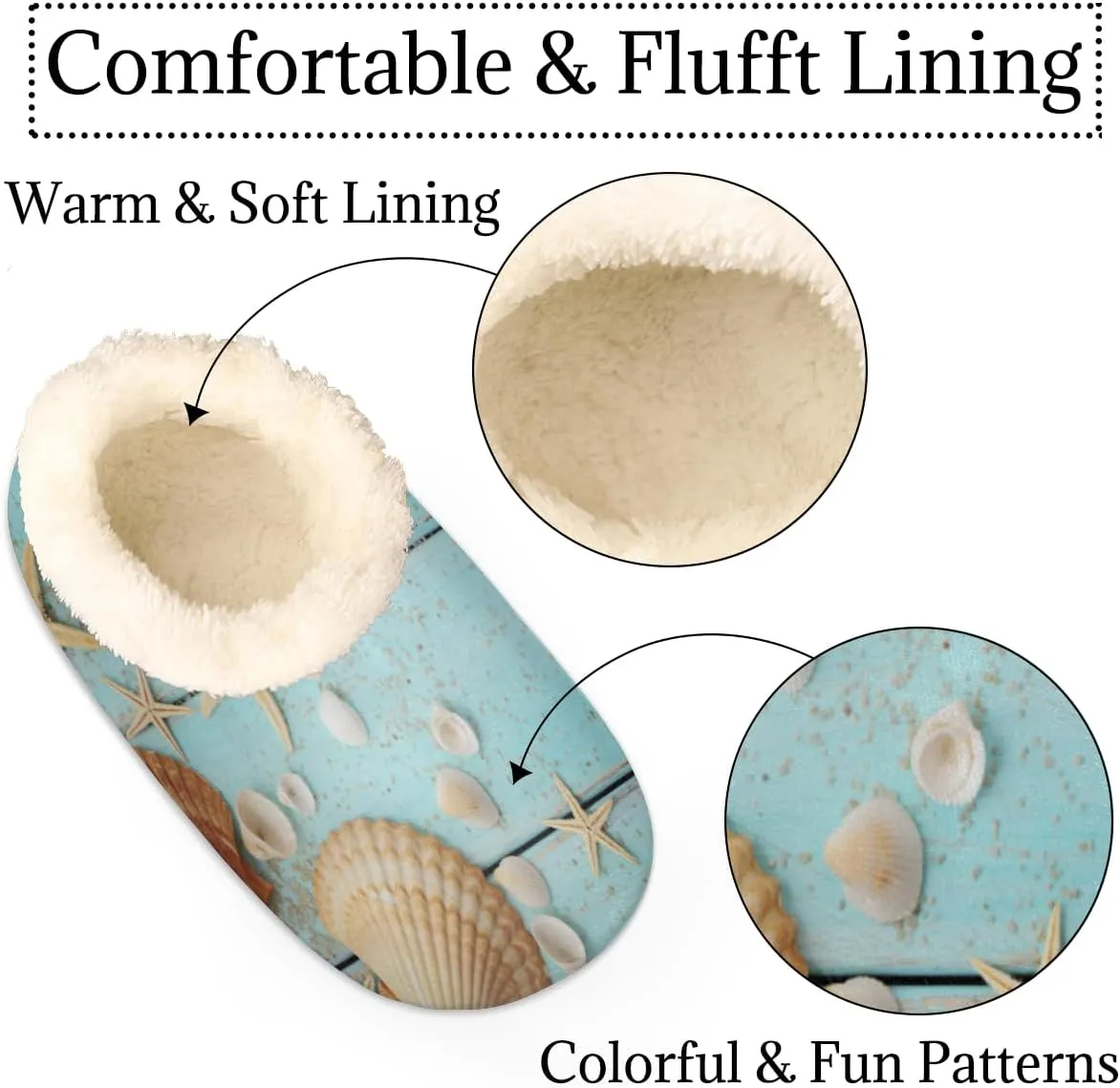 Geometric Cactus Floral Slippers for Women， Soft Cozy Warm Fuzzy Memory Foam House Slippers， Non Slip Closed Back Winter Comfy Plush Ladies House Shoes for Indoor Bedroom