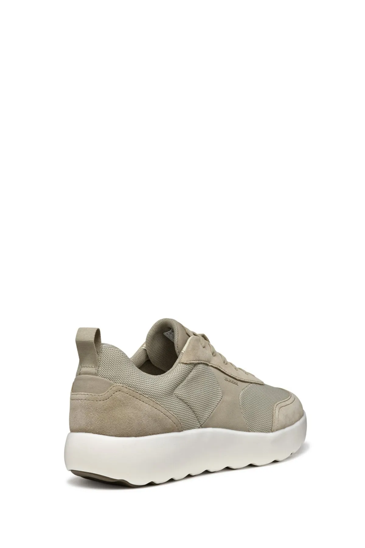Geox Erkek Bej U Xtors D - Mesh   Suede Bağcıklı Süet Deri Sneaker