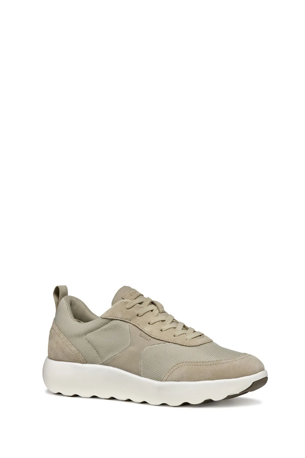 Geox Erkek Bej U Xtors D - Mesh   Suede Bağcıklı Süet Deri Sneaker