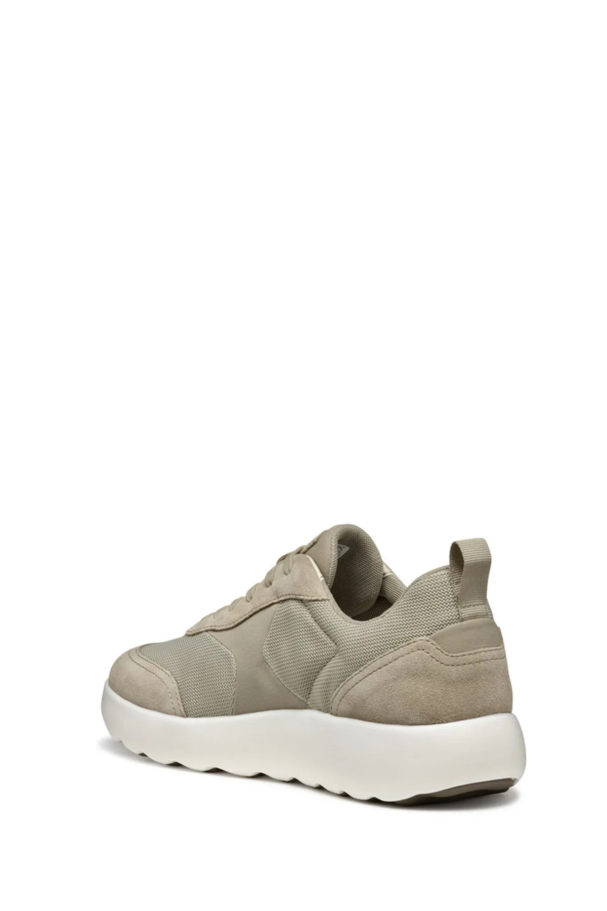 Geox Erkek Bej U Xtors D - Mesh   Suede Bağcıklı Süet Deri Sneaker