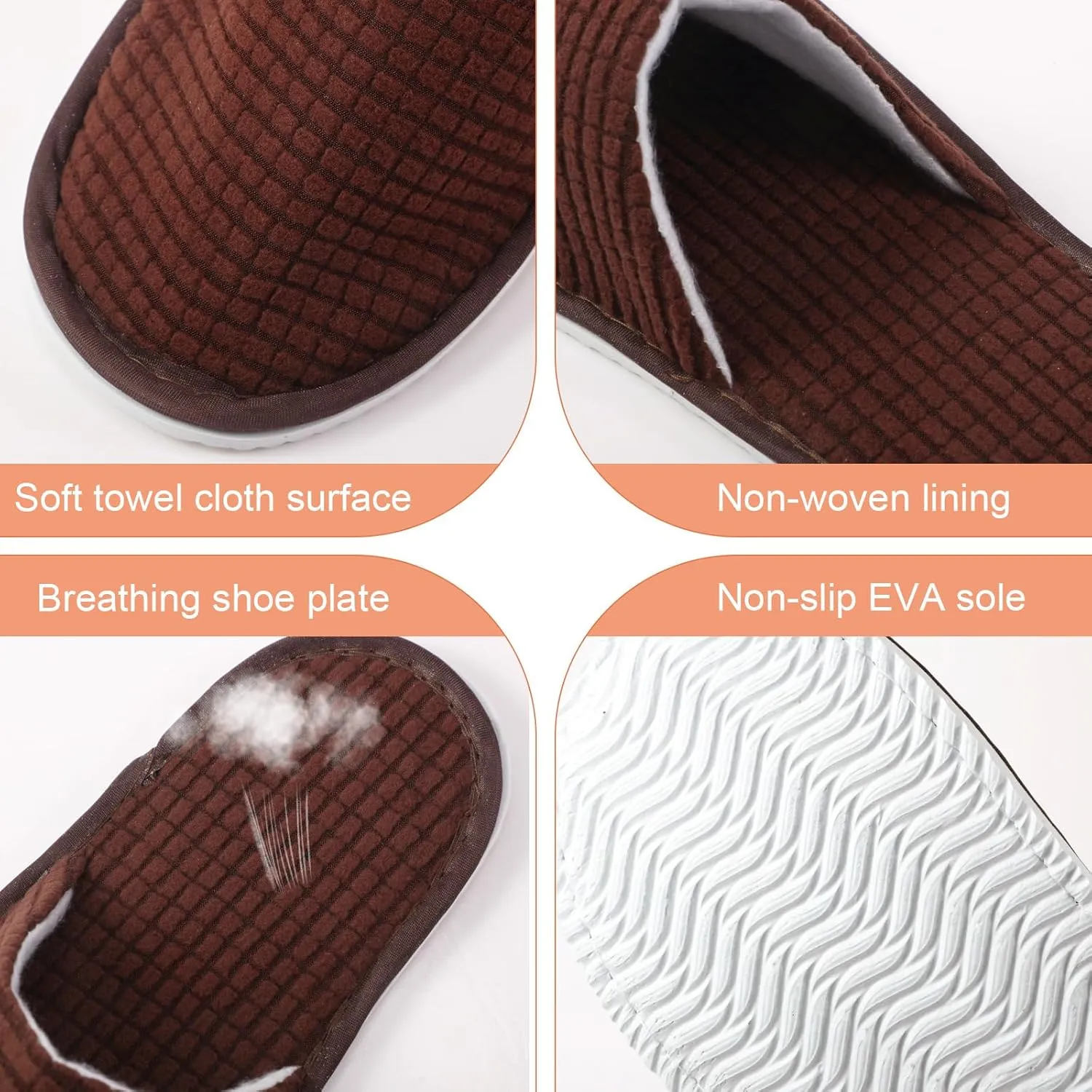 Geyoga 24 Pairs House Slipper for Guest Washable Reusable Soft Non Slip Disposable Slipper for Travel Hotel Spa Wedding Party Shoeless Home Coral Fleece