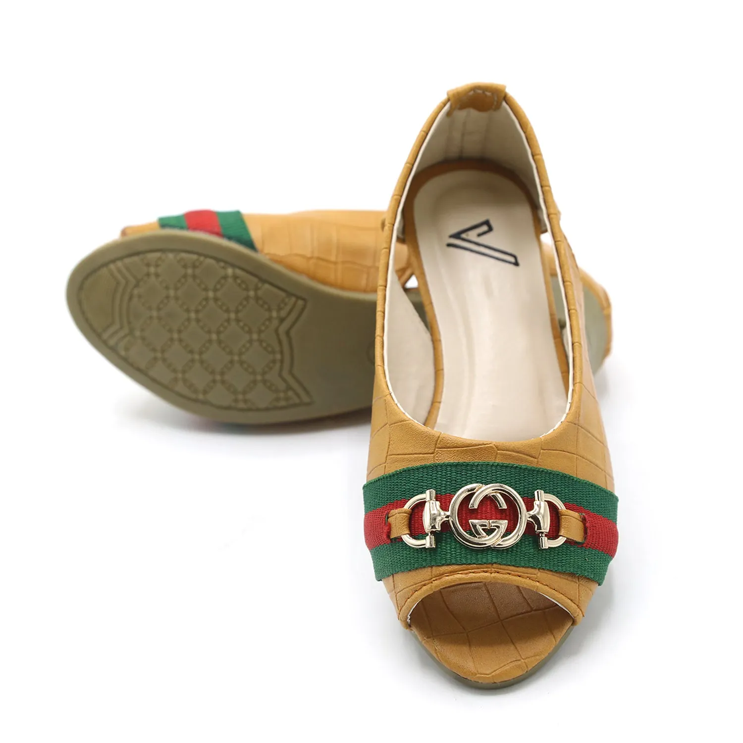 Girls Open-Toe Stylis Shoe - Yellow