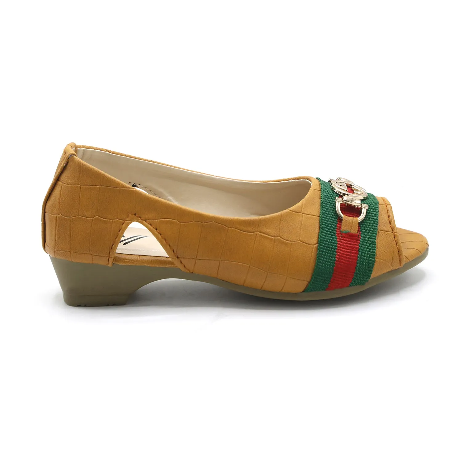 Girls Open-Toe Stylis Shoe - Yellow