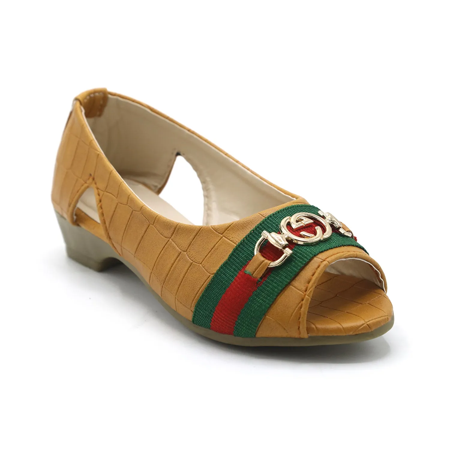 Girls Open-Toe Stylis Shoe - Yellow