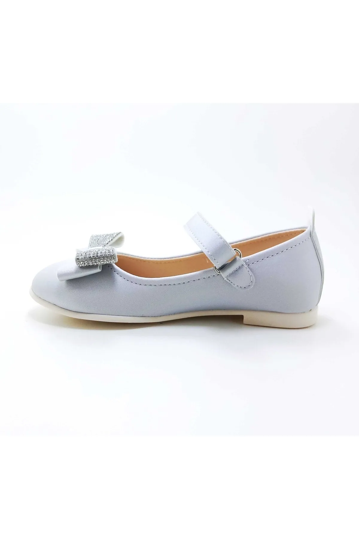 Girl's Stone Bow Satin Orthopedic Flats(26-35 Num.)