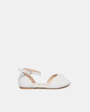 Girls White Open-Toe Shoe