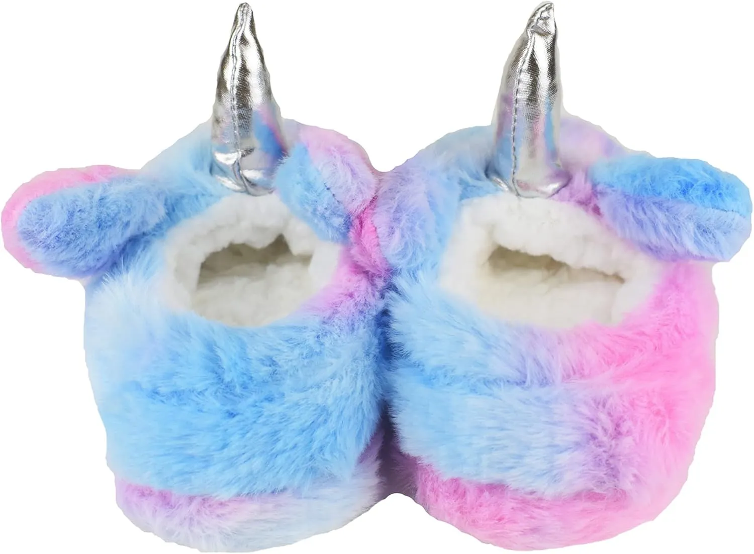 Girls/Kids Warm Unicorn Slippers with Fuzzy Plush Fleece House Slip-on Shoes