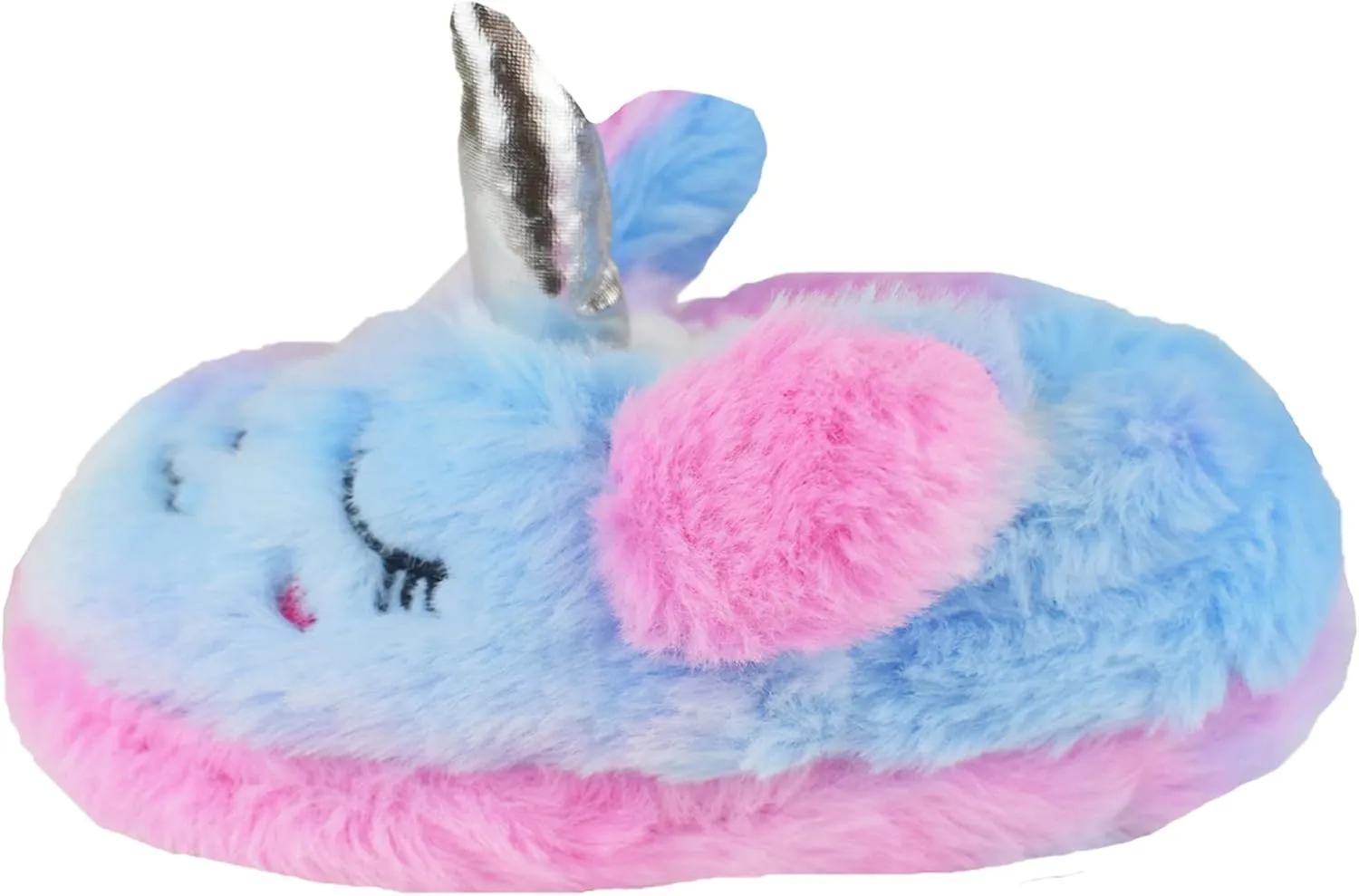 Girls/Kids Warm Unicorn Slippers with Fuzzy Plush Fleece House Slip-on Shoes