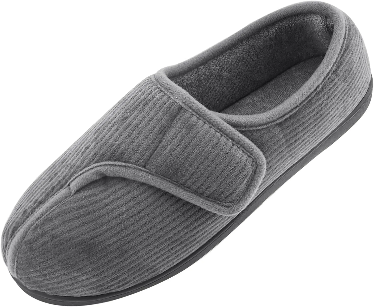 Git-up Diabetic Slippers Shoes for Men Arthritis Edema Adjustable Closure Toe Swollen Feet Slippers Memory Foam Comfy Bedroom House Indoor Outdoor Shoes…