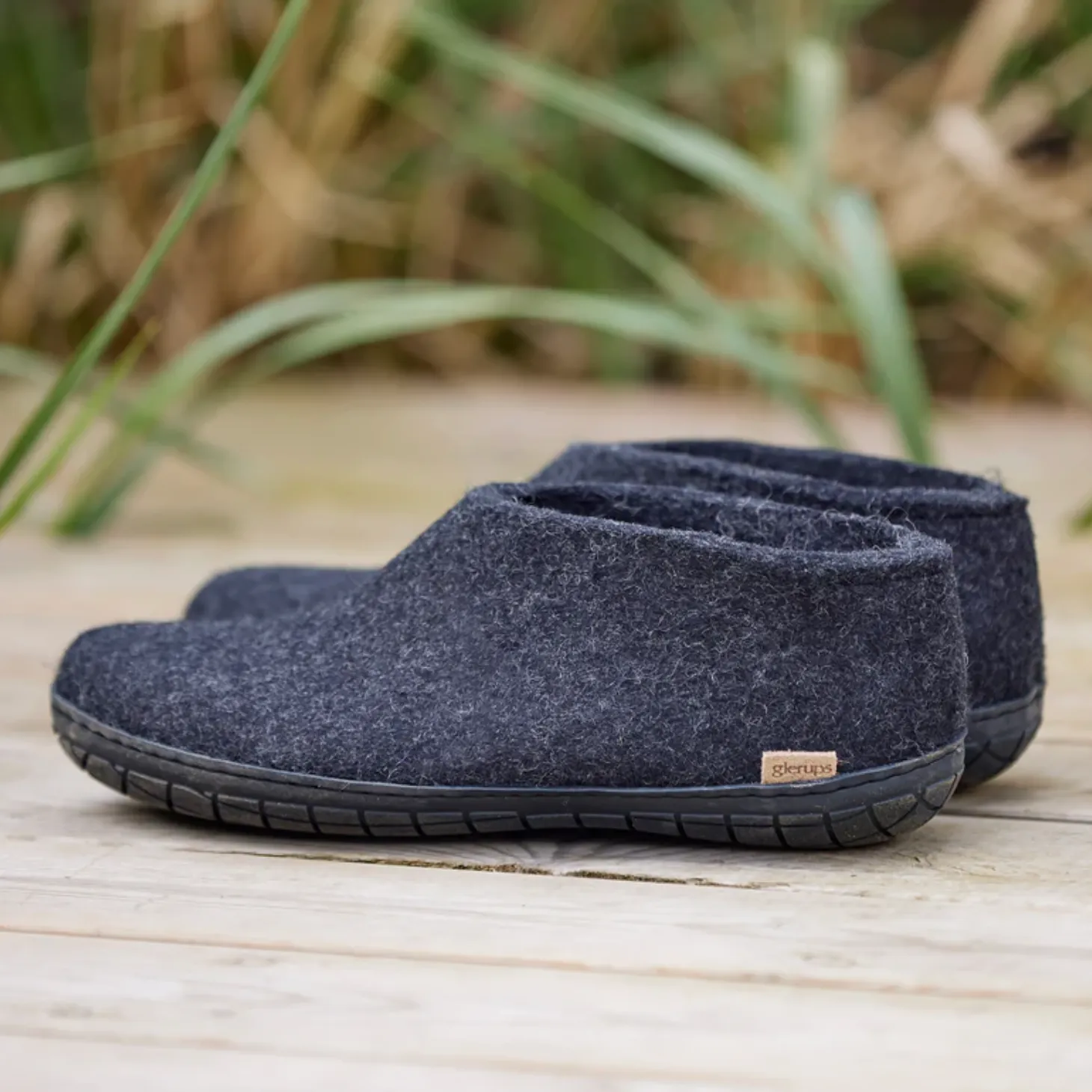 Glerups The Shoe Charcoal - Black Rubber