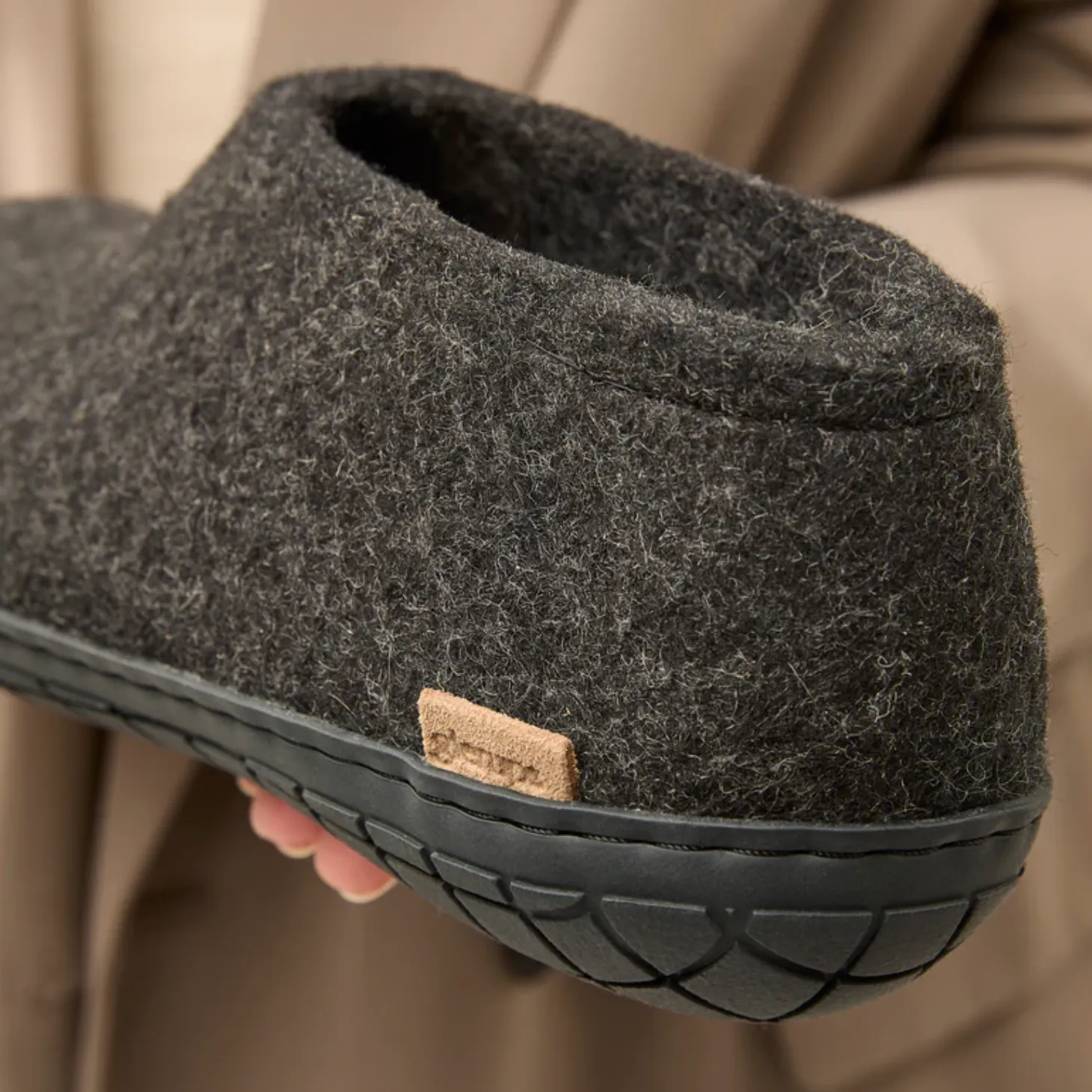 Glerups The Shoe Charcoal - Black Rubber