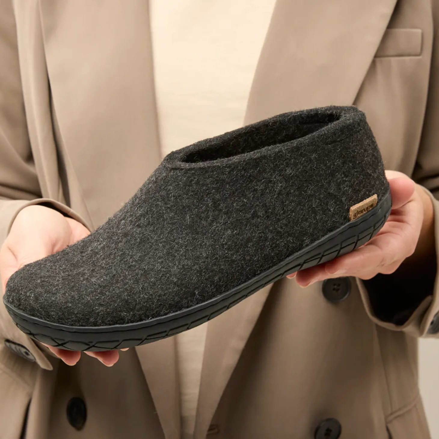 Glerups The Shoe Charcoal - Black Rubber