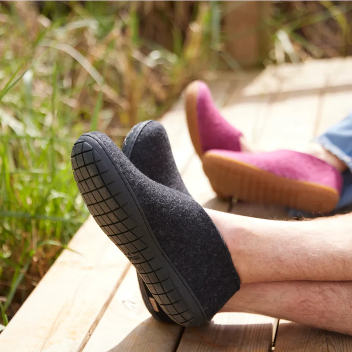 Glerups The Shoe Charcoal - Black Rubber
