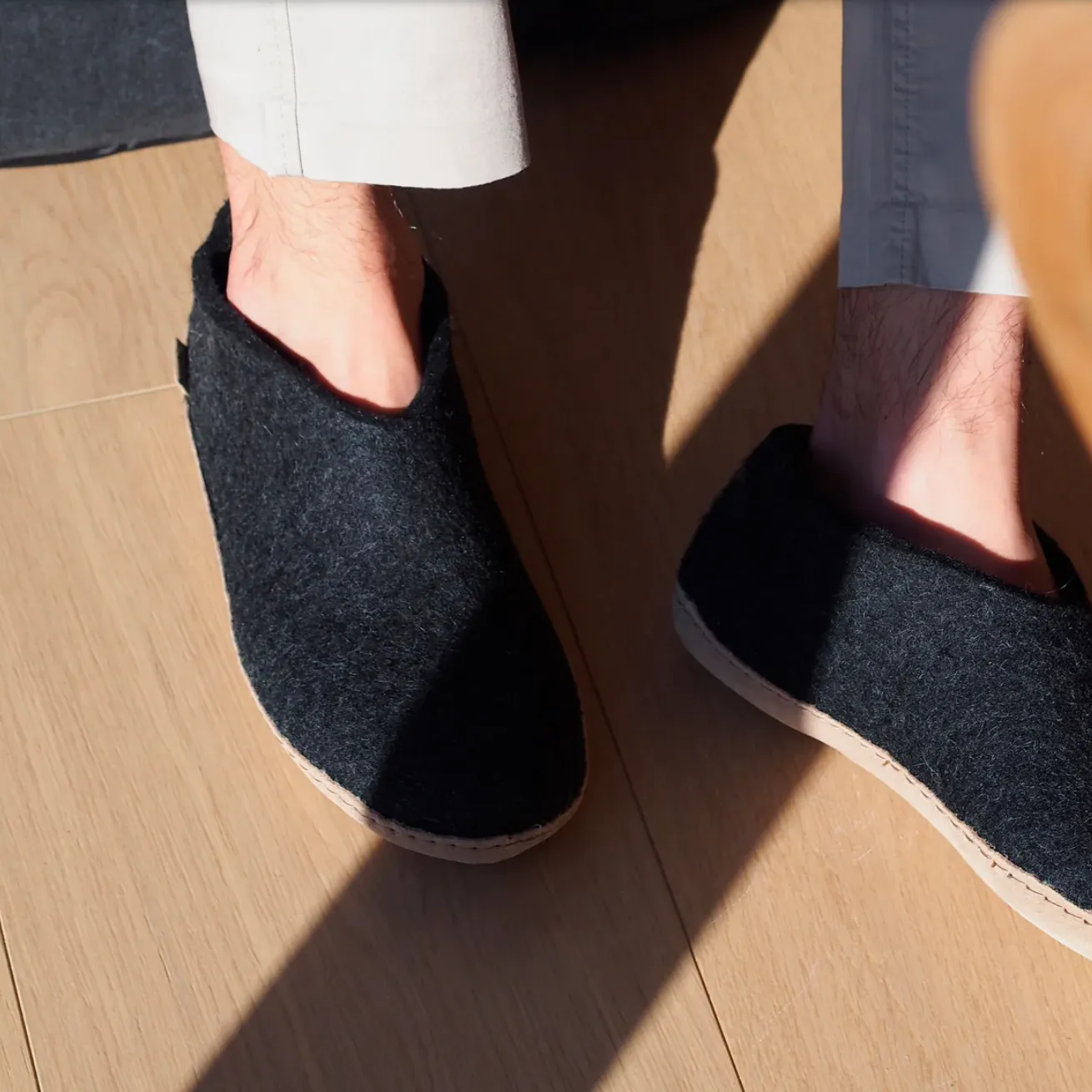 Glerups The Shoe Charcoal - Leather Sole