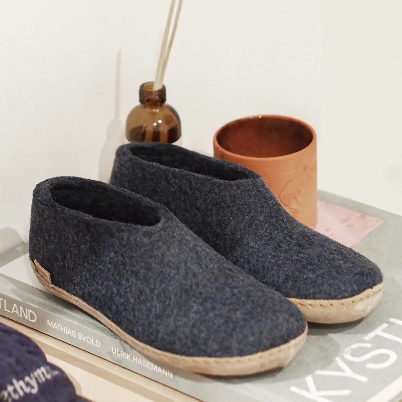 Glerups The Shoe Charcoal - Leather Sole