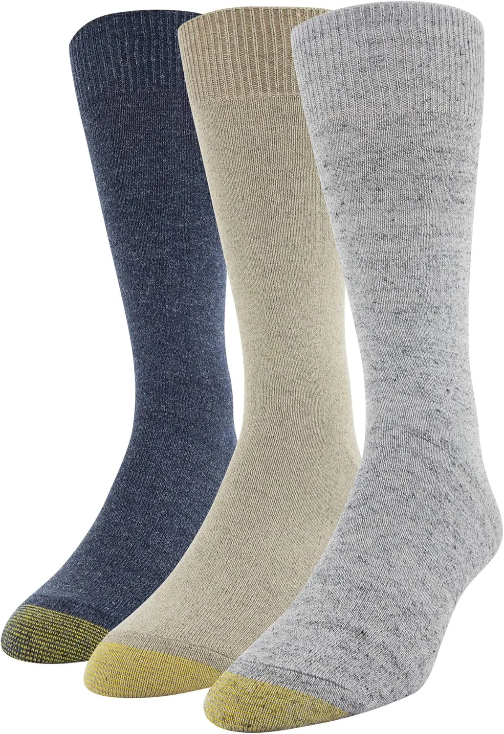 GOLDTOE Men's Dress Crew Socks, 3 Pairs