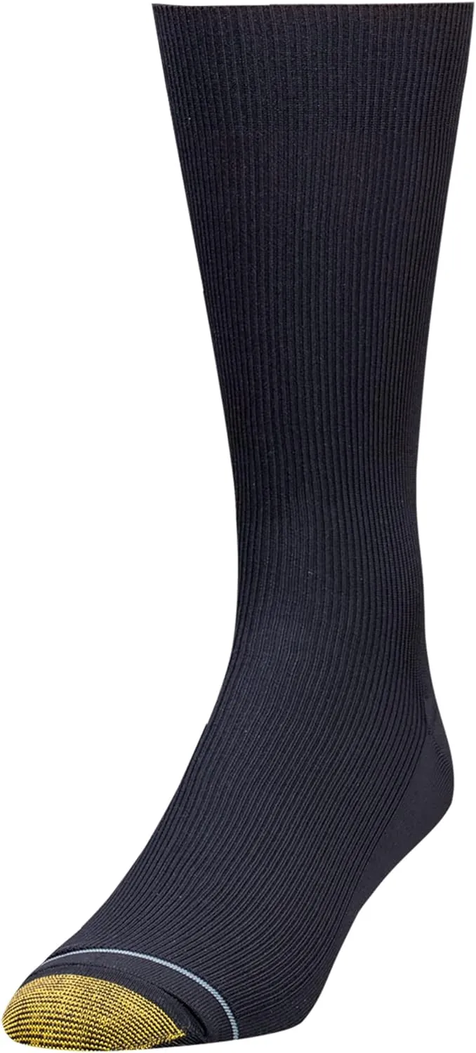 GOLDTOE Men's Metropolitan Crew Dress Socks, 3-Pairs