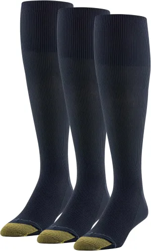 GOLDTOE Men's Metropolitan Over The Calf Socks 3 Pack